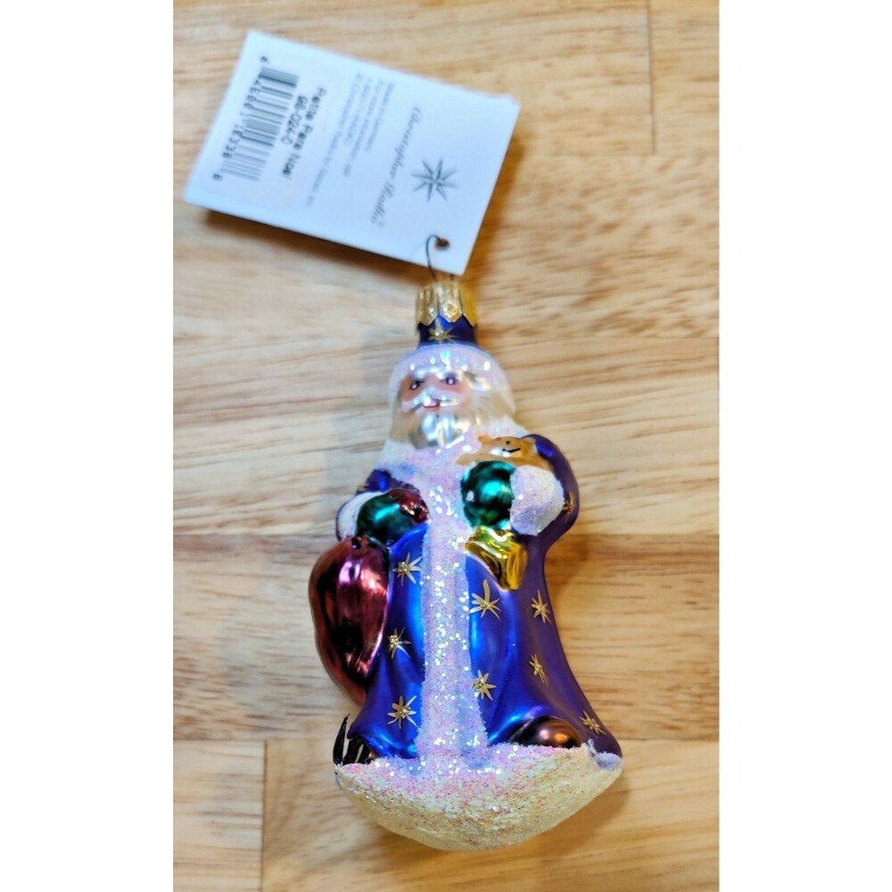 1998 CHRISTOPHER RADKO Petite Pere Noel Germany Glass Christmas Ornament tag - Picture 3 of 10